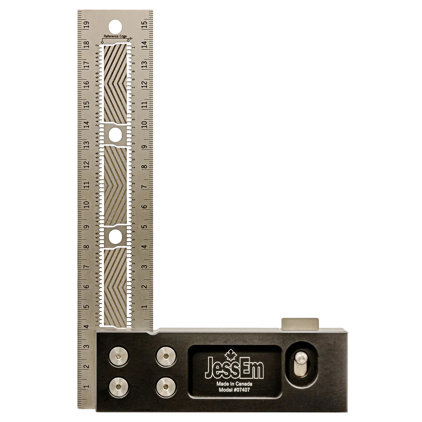 Equerre de précision en acier inoxydable Flex Grip 200 mm | JessEm