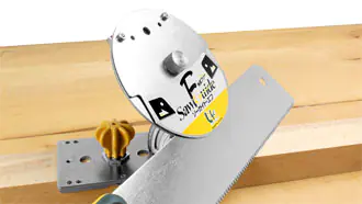 Réglage 45° coupe en biais avec scie