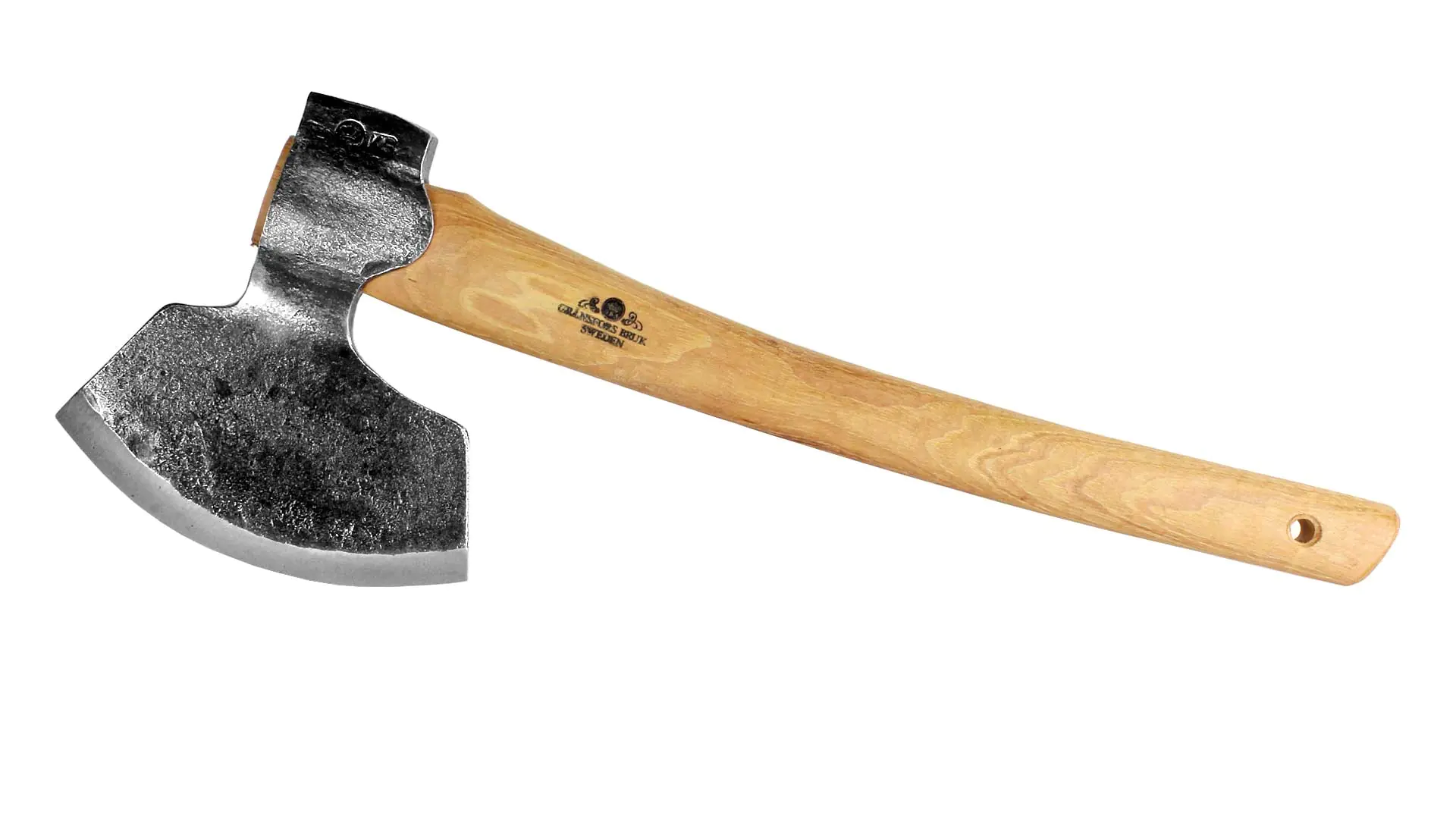 Hache Suédoise Large Manche Décalé à Gauche Lame avec Biseau du Côté Gauche Mod. 1900 GRANSFORS BRUKS