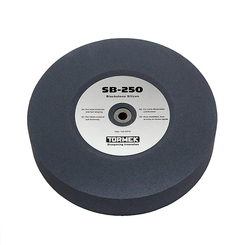 SB-250 Pierre de Silicium Noire Grain 220 pour Tormek 2006 et T7 (large) D = 250 mm