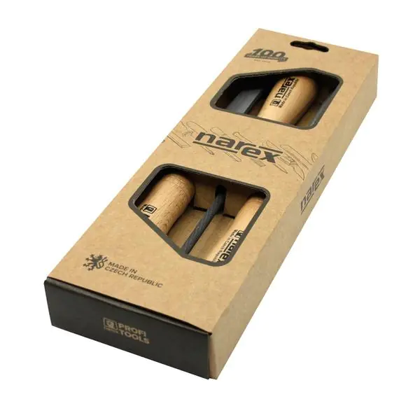 Jeu de 3 limes, 20x5x200 mm ; D8x200 mm ; 20x6,5x200 mm NAREX