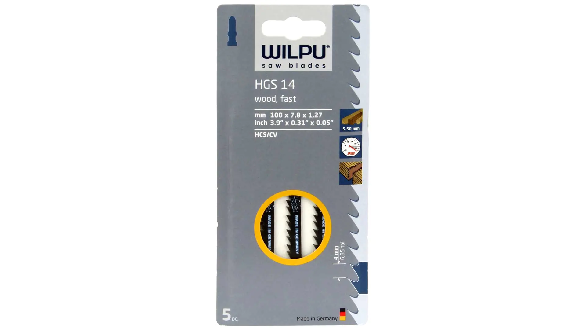 Lame de Scie Sauteuse Kit de 5 Pièces HGS 14 WILPU