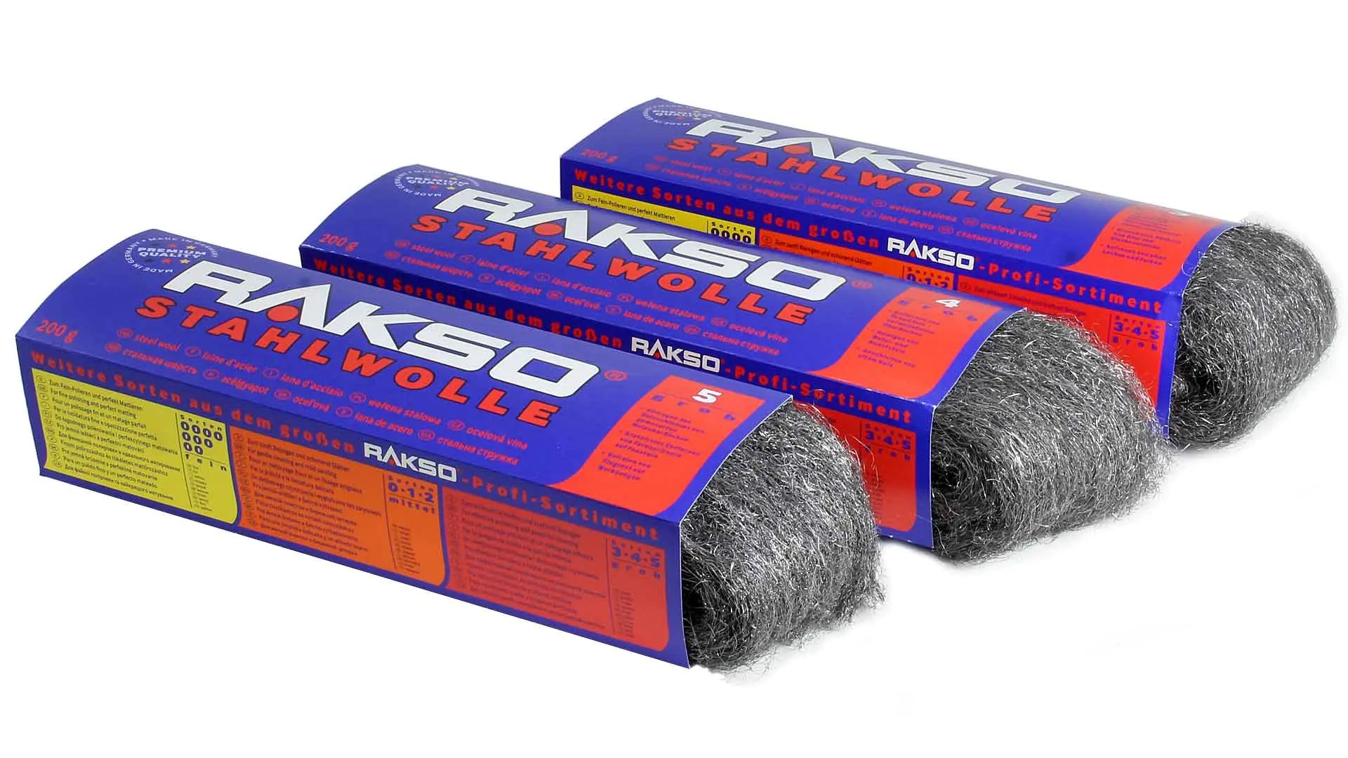 Laine d'acier grossière 200g RAKSO