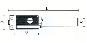 Fraise à Plaquettes avec Roulement D=12.7mm B=20mm L=62mm S=8mm KLEIN