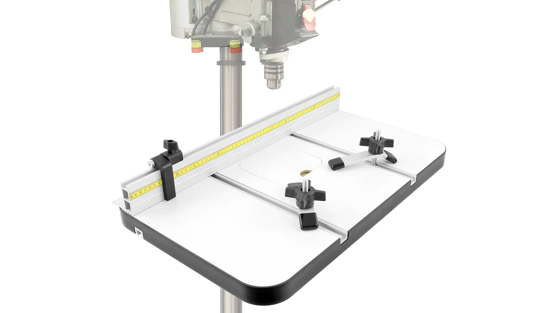 DELUXE Drill Press Table with Aluminium Fence (ca. 380 x 610 x 35 mm) DELUXE Drill Press Table with Aluminium Fence (ca. 380 x 610 x 35 mm)