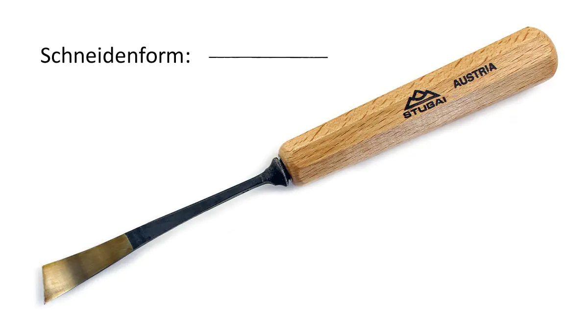 Gouge Courbée en Cuillère Coupe 1 - 14 mm Bord Oblique Pointe à Gauche STUBAI