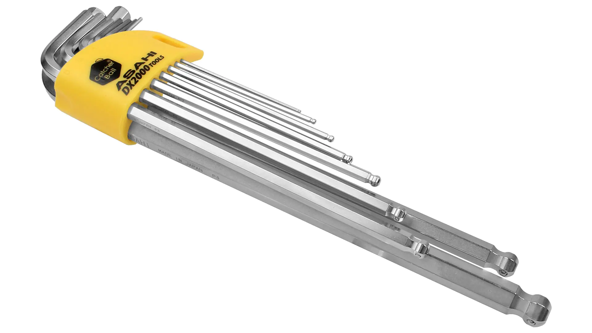 Ensemble de 9 Clés Allen 1.5-2-2.5 mm - Avec Tête Sphérique: 3-4-5-6-8-10 mm ASAHI