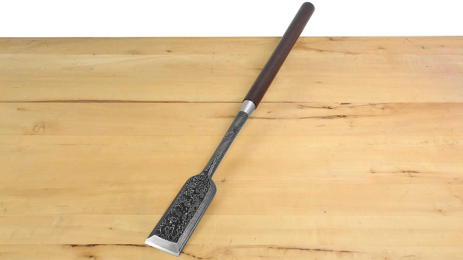 Sashi Mokume Nomi 48 mm - Ciseau Long avec Lame Suminagashi Longueur Totale 630 mm TASAI