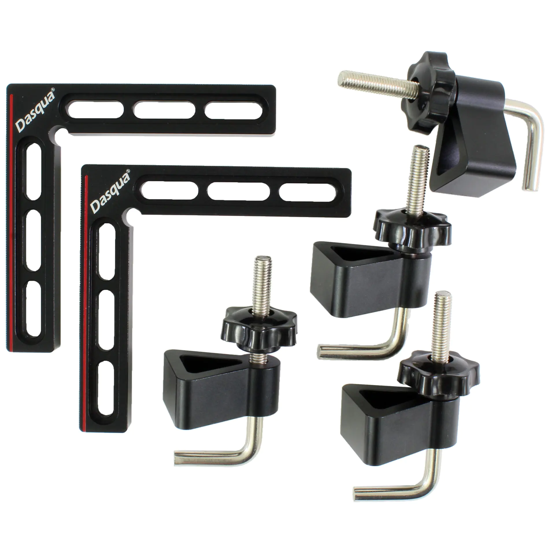 Jeu d'équerres de serrage de précision multifonctionnel ❘ BLACK-RED Plus ❘ DASQUA