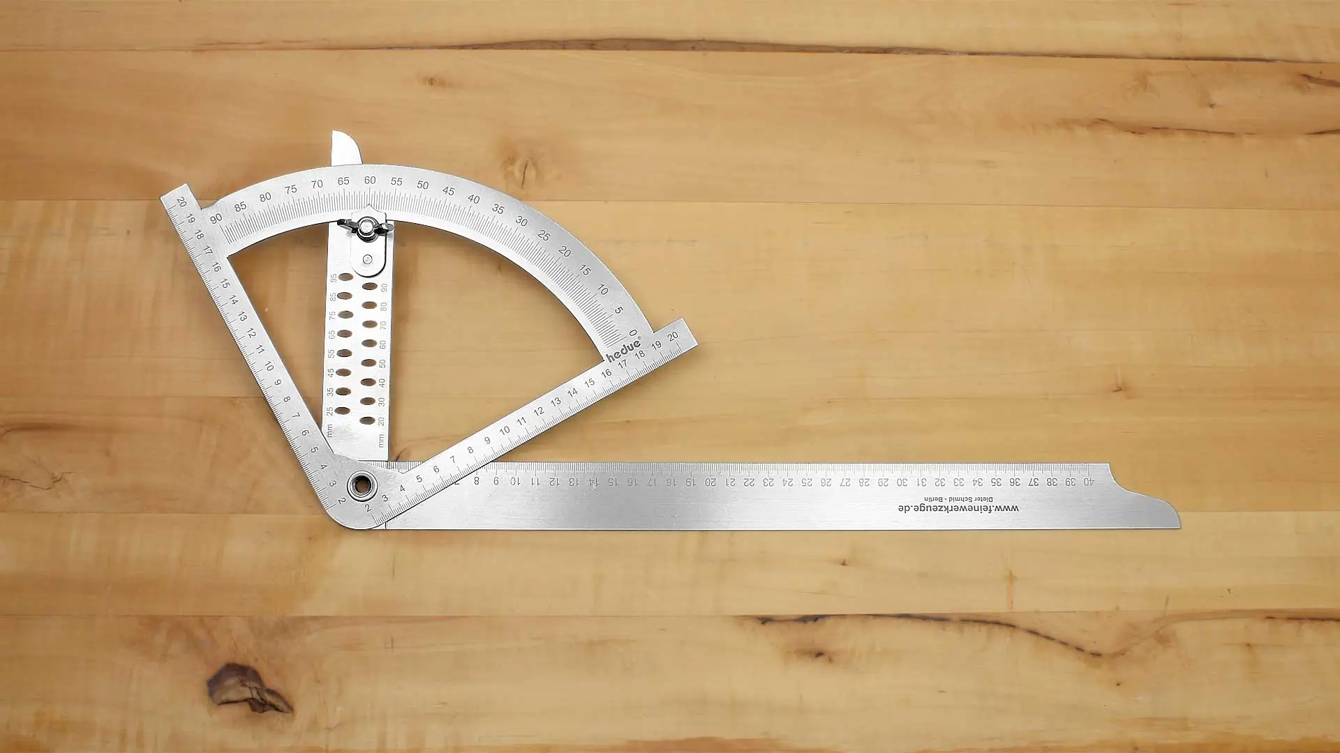 Règle de Marquage Multiple Alpha Mikro 210 x 450 mm Acier Inoxydable HEDUE