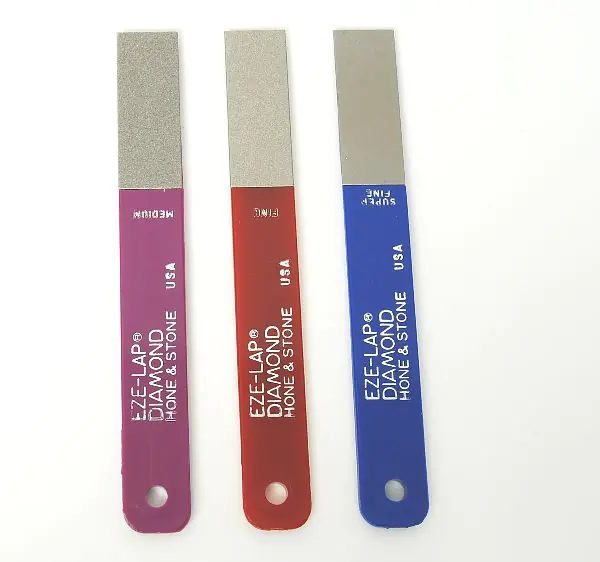 Lot de 3 Limes à Aiguiser Diamantées Super-Fine/Fine/Medium Surface de Travail 51 x 19 mm EZE-LAP
