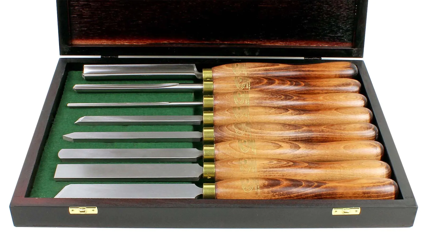 Coffret de Tournage sur Bois 8 pièces dans une boîte en bois CROWN
