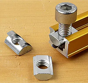 Écrou Glissant avec Filetage M8 Adapté aux Rails en T INCRA