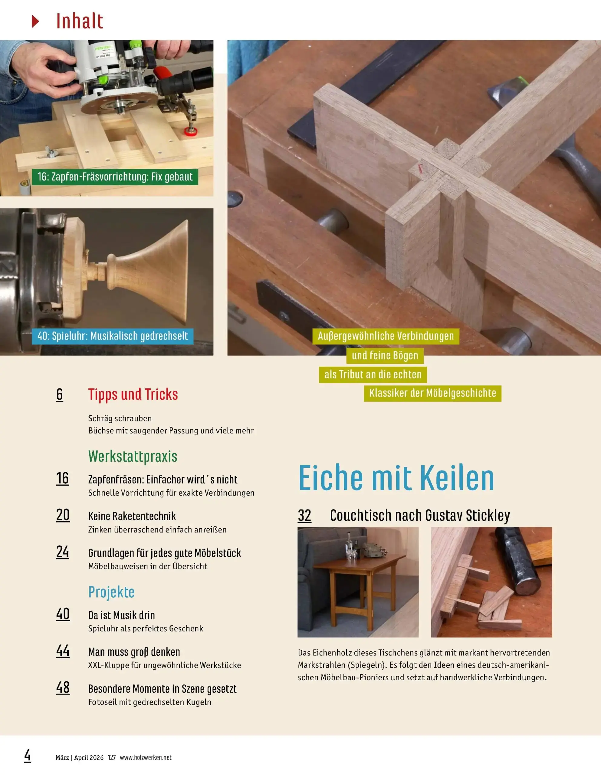 HolzWerken Ausgabe 127 März/April 2026