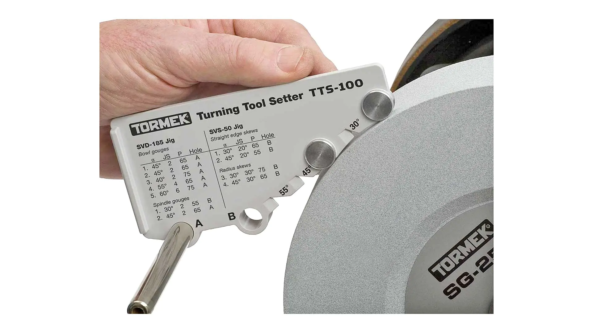 TTS-100 Calibre pour Outils de Tournage. Compatible avec les modèles SVD-185 et SVS-50 TORMEK