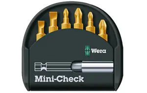 Mini Check TiN PH avec Assortiment d'Embouts et Support Universel WERA