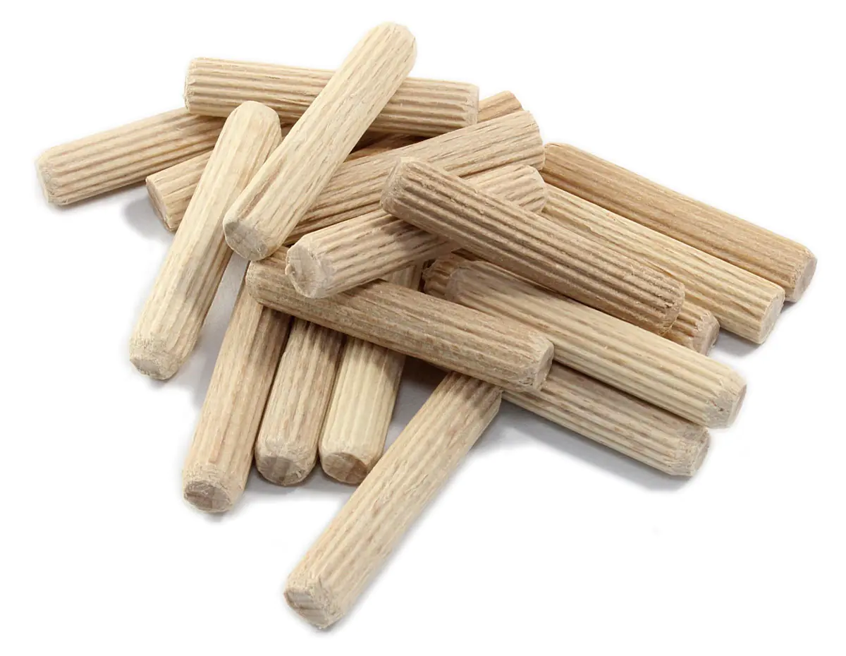 Chevilles striées en bois de hêtre, 6 x 30 mm