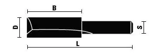 Fraise Droite TCT D=11mm B=19mm L=51mm Z=2 S=8mm KLEIN Fraise Droite TCT D=11mm B=19mm L=51mm Z=2 S=8mm KLEIN