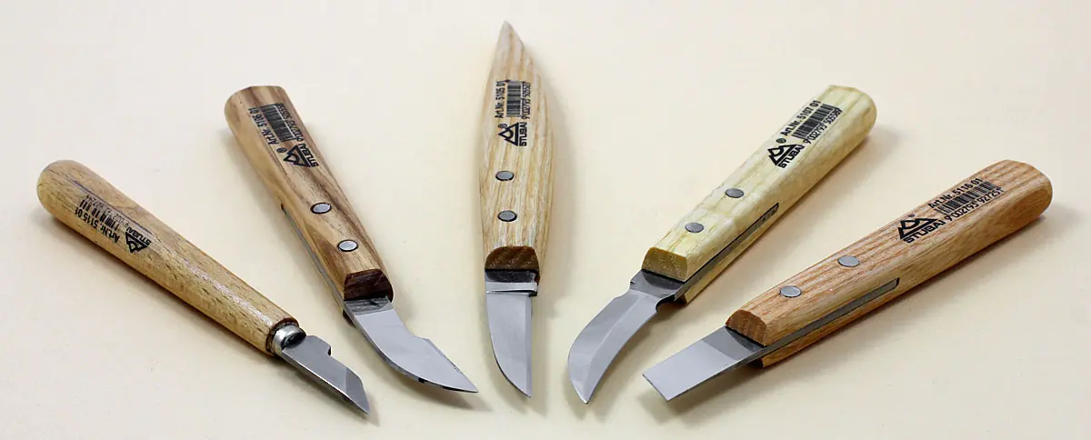 Ensemble de 5 Petits Couteaux de Sculpteur dans un Carton STUBAI