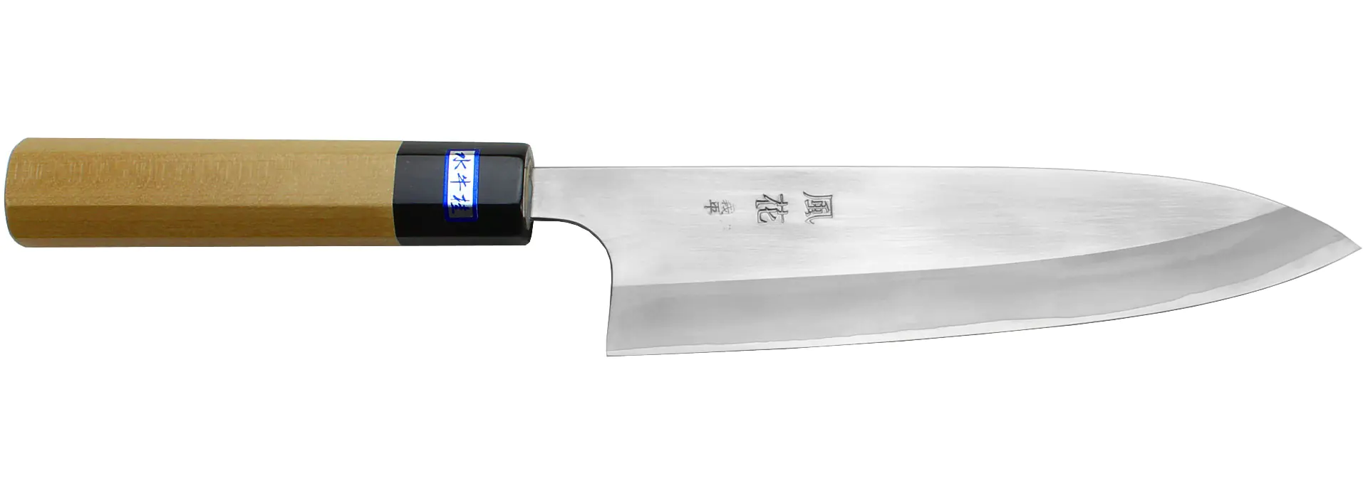 KAZAHANA Gyuto Hocho 180 mm - Couteau Jap. Mince fait en Poudre d'Acier Rapide Manche en Bois de Magnolia GIHEI