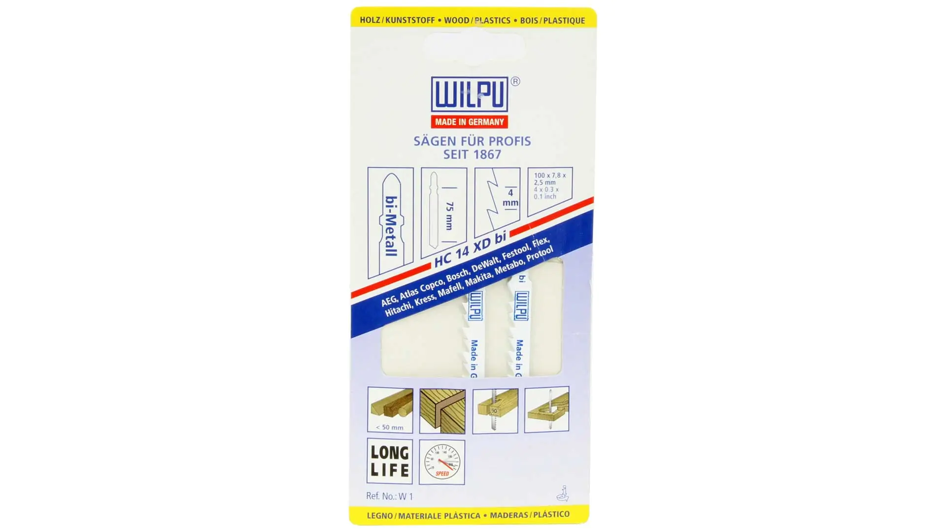 Lame de Scie Sauteuse Kit de 2 Pièces HC 14 XD bi WILPU
