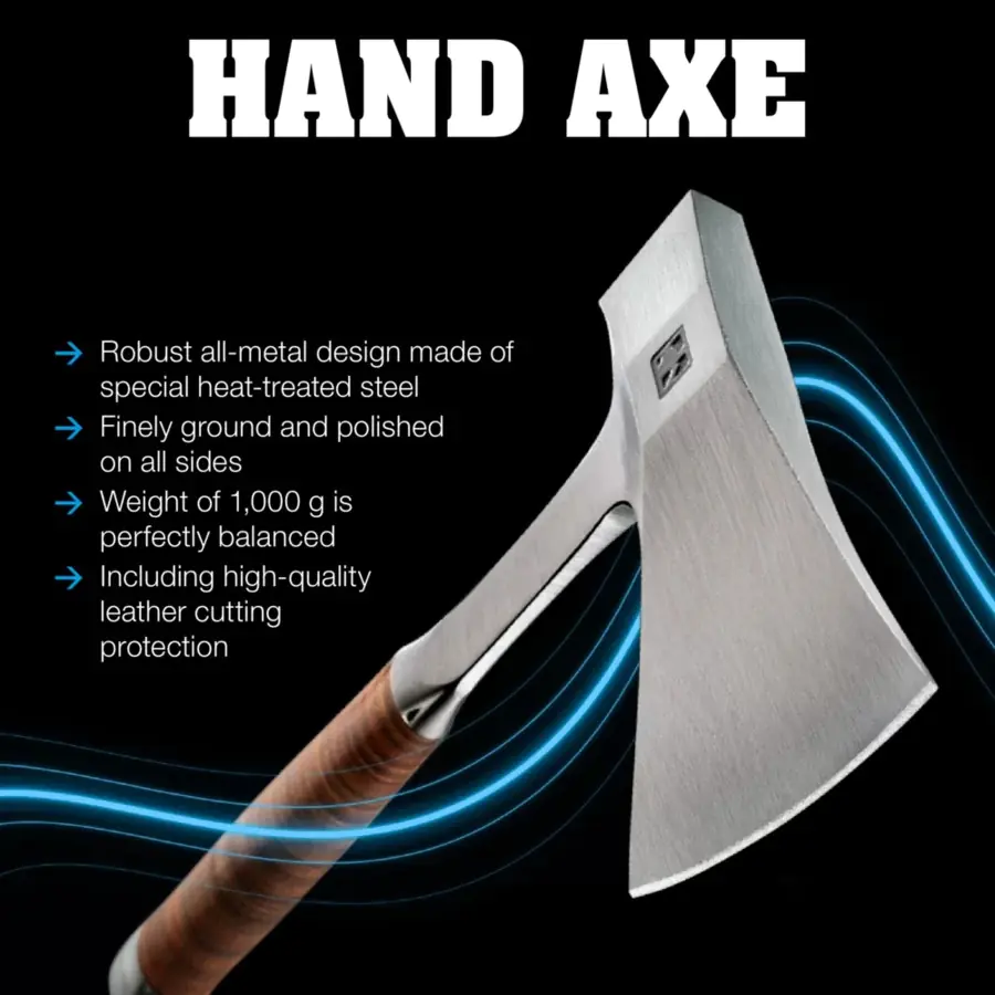 Hachette avec housse de protection en cuir