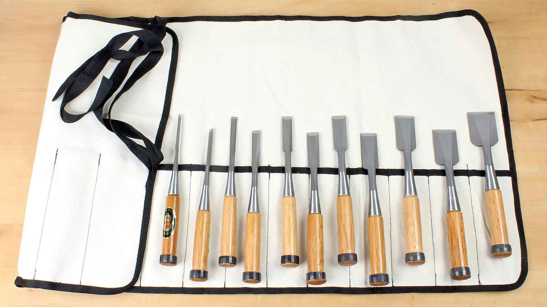 Oire Nomi S.H.S.S. Ensemble de 11 Tailles 3-6-9-12-15-18-21-24-30-36-42 mm dans un Rouleau en Toile
