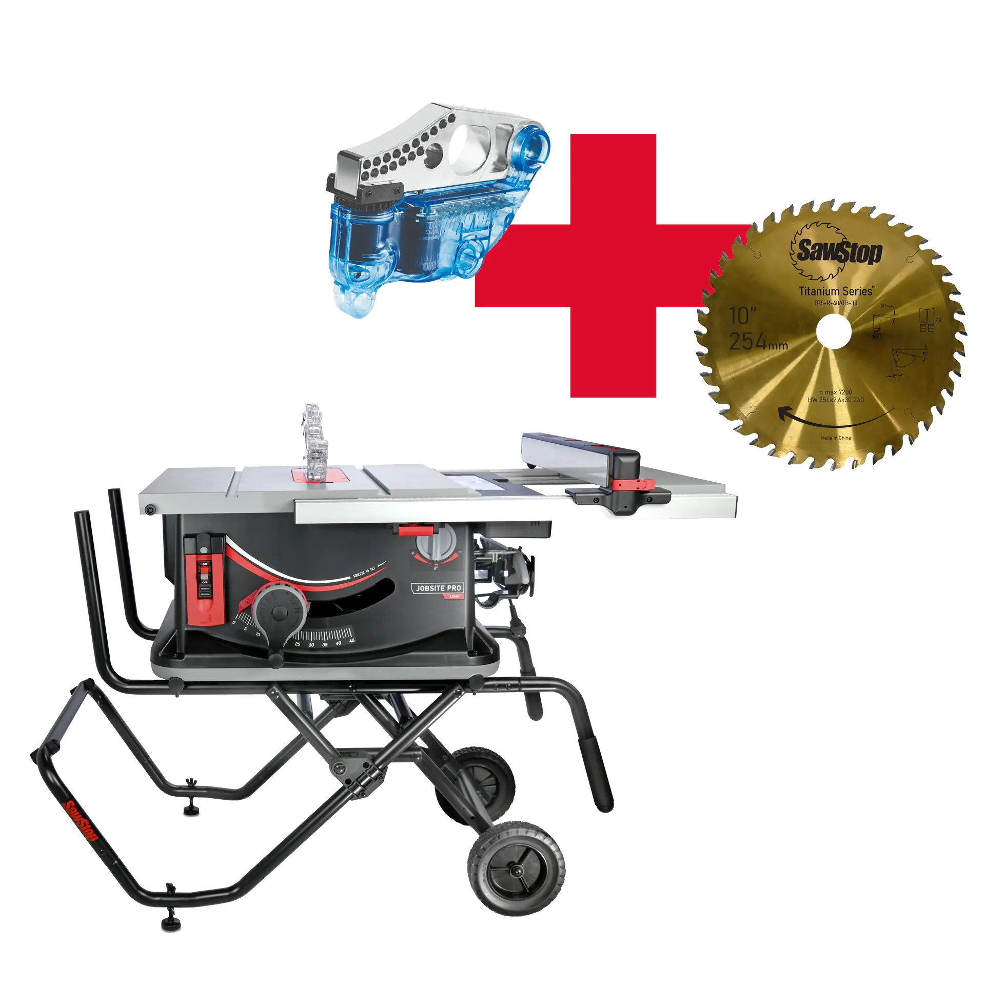 Scie circulaire de table Jobsite Saw PRO - JSS - incl. support mobile SawStop - PROMOTION