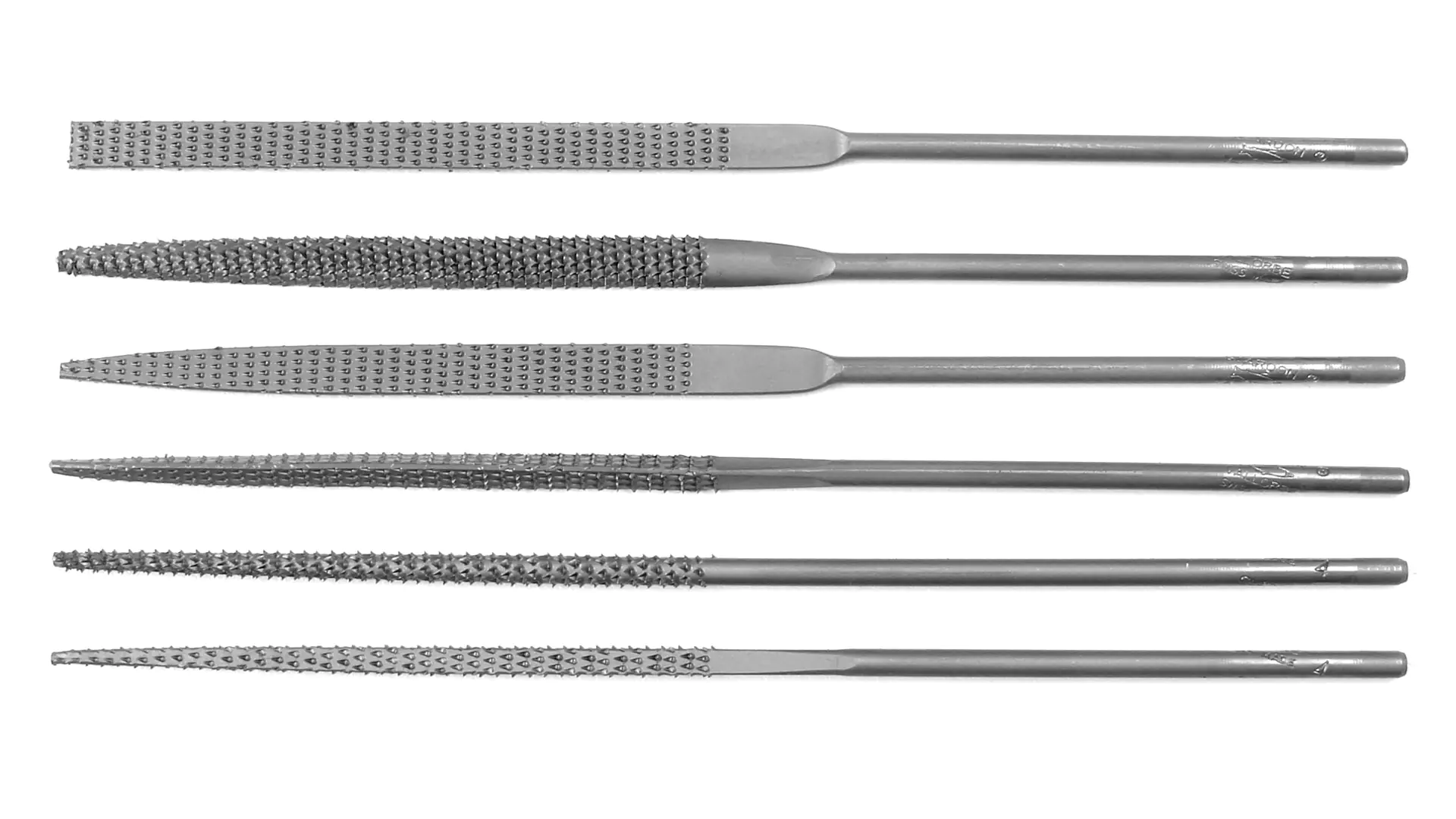 Lot de 6 Limes Aiguilles Coupe Suisse 4 VALLORBE