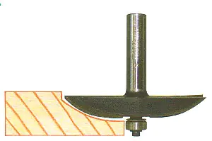Fraise de Panneau Surélevé avec Roulement TCT D=86mm B=13mm L=61mm R=40mm S=12mm Tours par Minute MAX 16000/min KLEIN