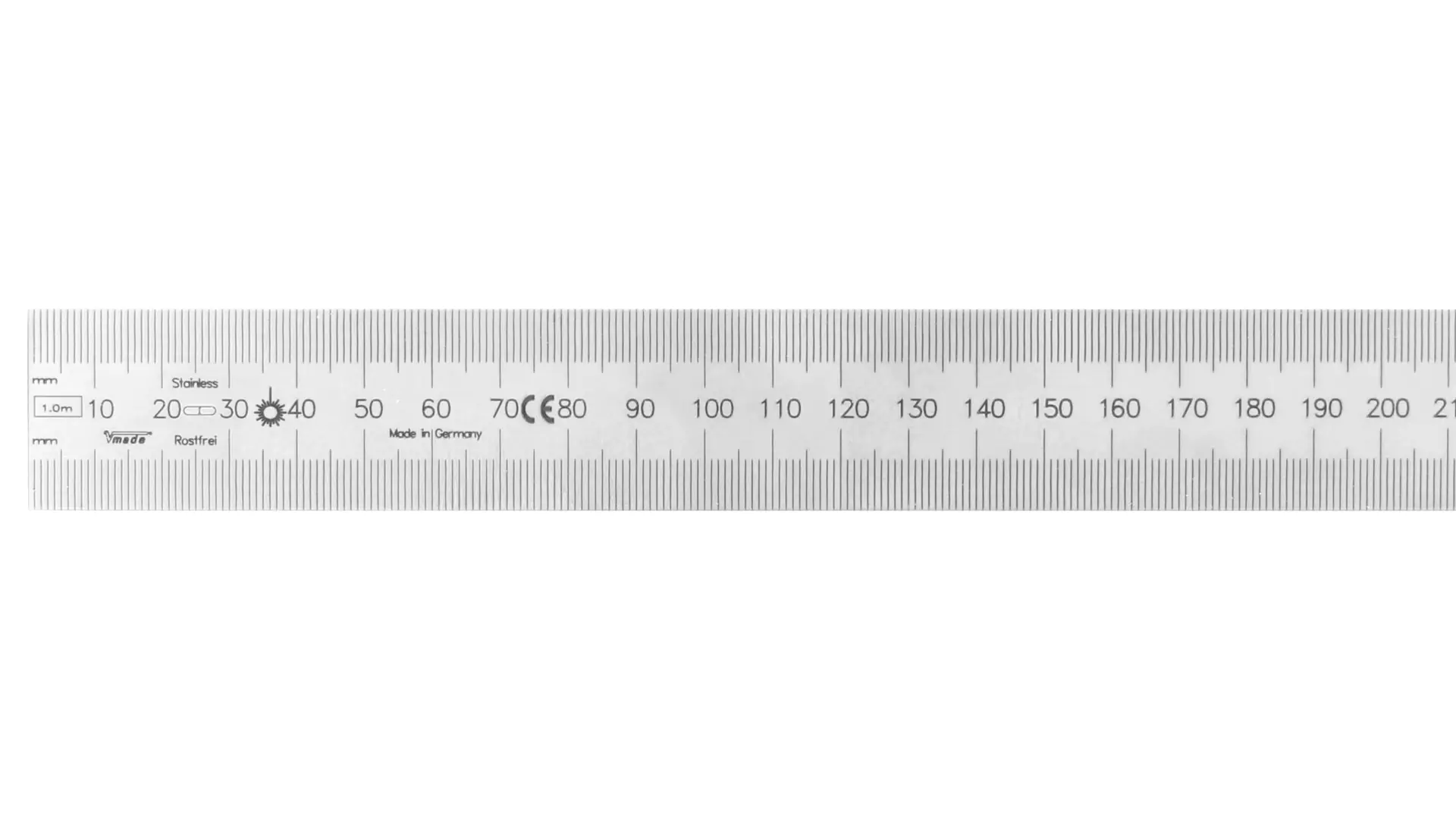 Règle en Acier 1000 x 30 x 1 mm Lecture de Gauche à Droite Graduations en mm Gravée au Laser