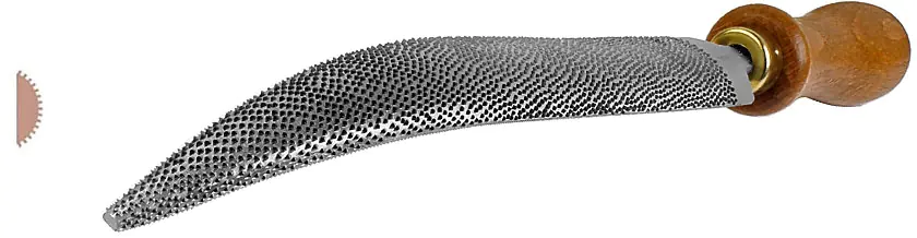 Râpe d'Ébéniste Courbe L=250 mm Coupe 9 LIOGIER