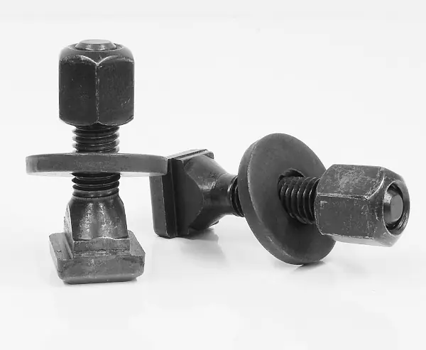 Vis pour rainure en T avec écrou hexagonal et rondelle avec filetage M12 pour largeur de rainure de 14 mm