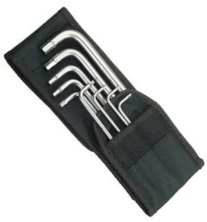 Ensemble de 9 Clés Allen 3/32 - 7/64 - 1/8 - 9/64 - 5/32 - 3/16 - 1/4 - 5/16 - 3/8 pouces Inox WERA