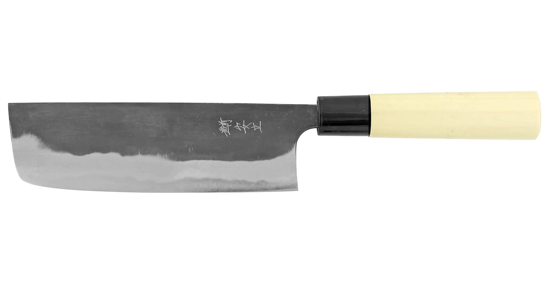 Nakiri - Couteau à Légumes Noir Lame en Acier Blanchi 165 mm KATSUSHIGE Kamo Shiro