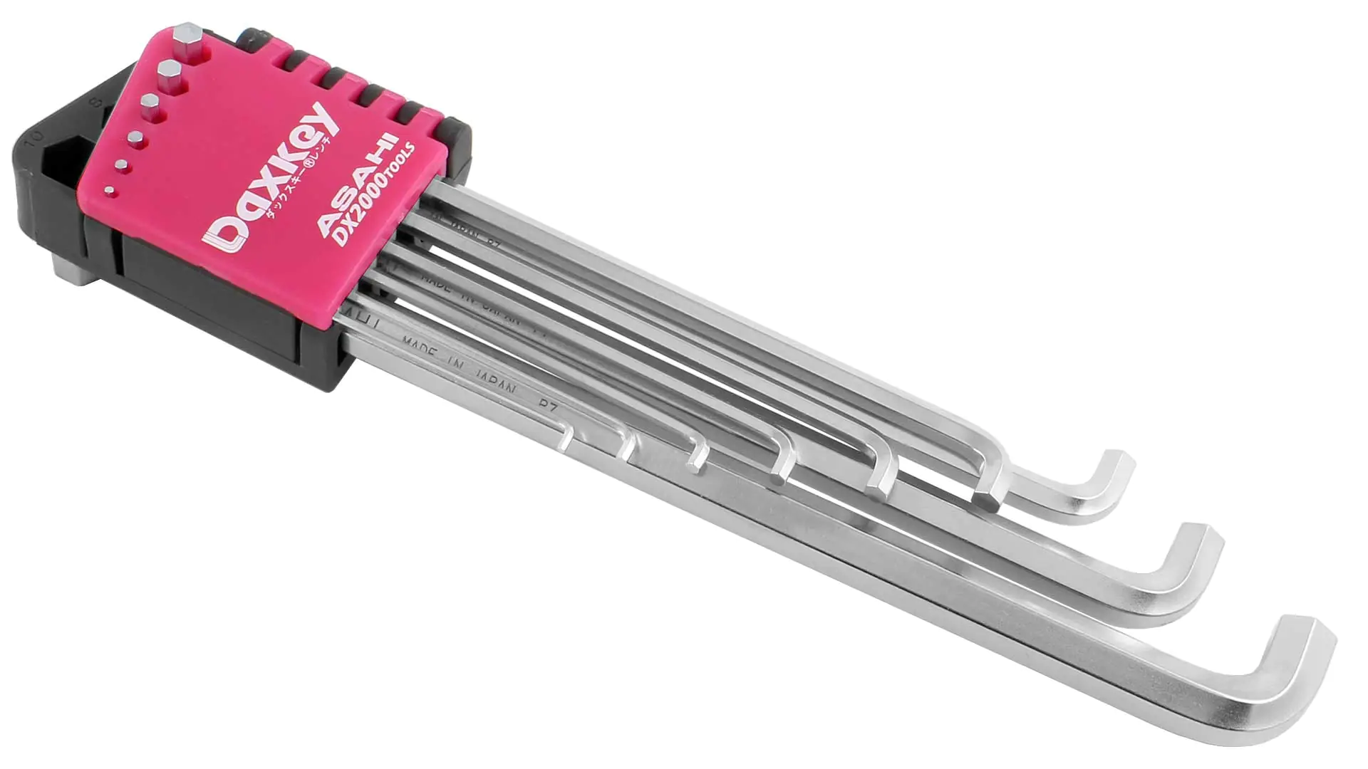 Ensemble de 9 Clés Allen Longues avec 2 Bras Courts 1.5-2-2.5-3-4-5-6-8-10 mm ASAHI DYS0910 Ensemble de 9 Clés Allen Longues avec 2 Bras Courts 1.5-2-2.5-3-4-5-6-8-10 mm ASAHI DYS0910