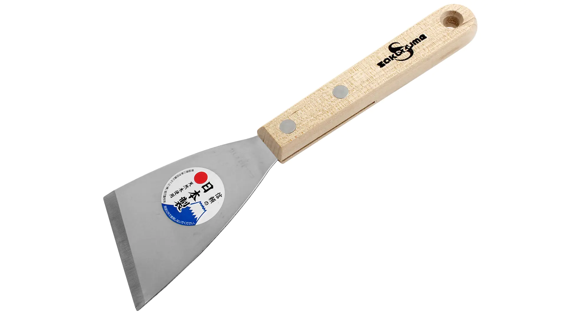 Spatule en acier inoxydable avec lame inclinée