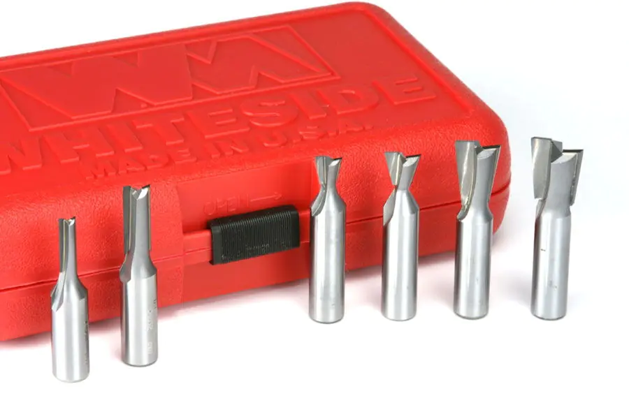 Jeu de 6 Fraises de Défonceuse HingeCrafter METRIC Queue 1/2 pouce (12.7 mm) INCRA / WHITESIDE