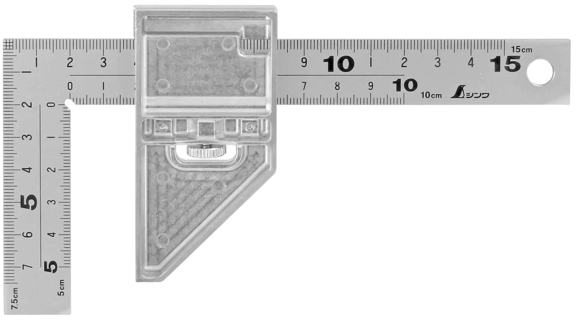 Mini Équerre de Charpentier Japonaise de 15 cm cross section 20 x 2 mm avec Butée SHINWA