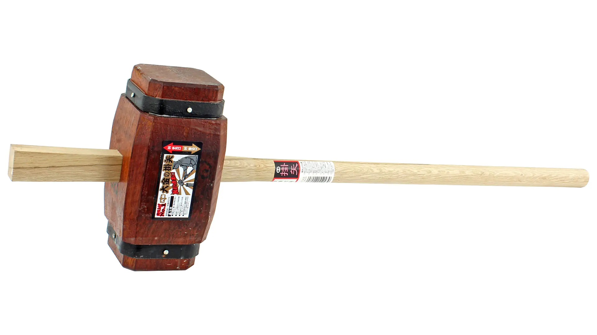 Grand Maillet Japonais en Bois KAKU KAKEYA Tête 120 x 240 mm Longueur du Manche 900 mm
