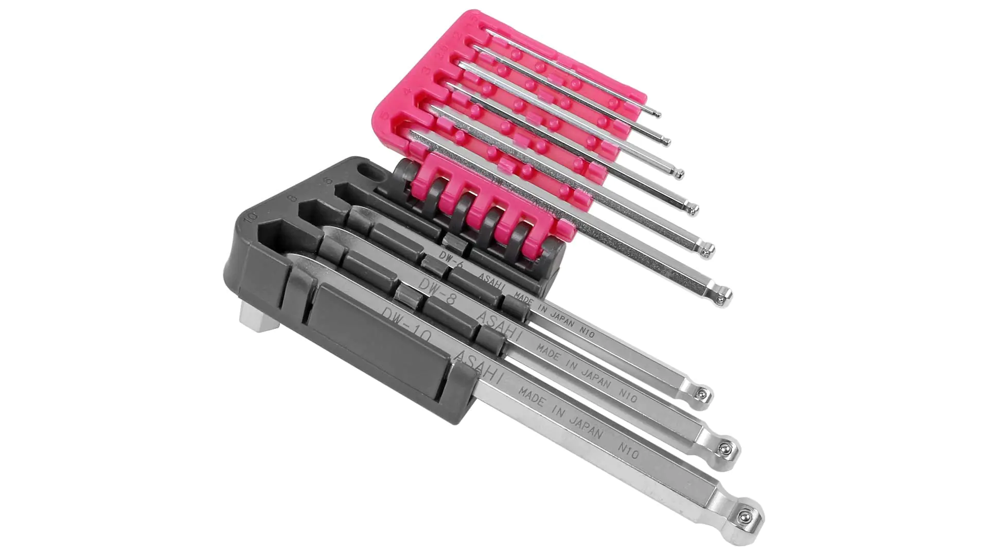 Ensemble de 9 Clés Allen Courtes avec Bras Court 1.5-2-2.5-3-4-5-6-8-10 mm ASAHI Ensemble de 9 Clés Allen Courtes avec Bras Court 1.5-2-2.5-3-4-5-6-8-10 mm ASAHI