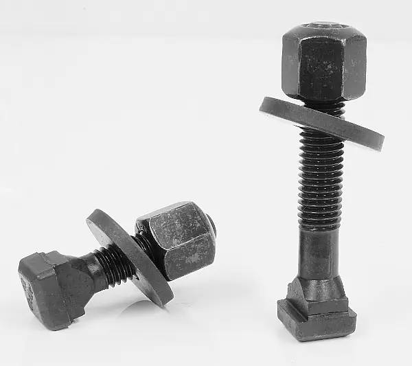 Vis pour rainure en T avec écrou hexagonal et rondelle, filetage M10 pour largeur de rainure 10 mm