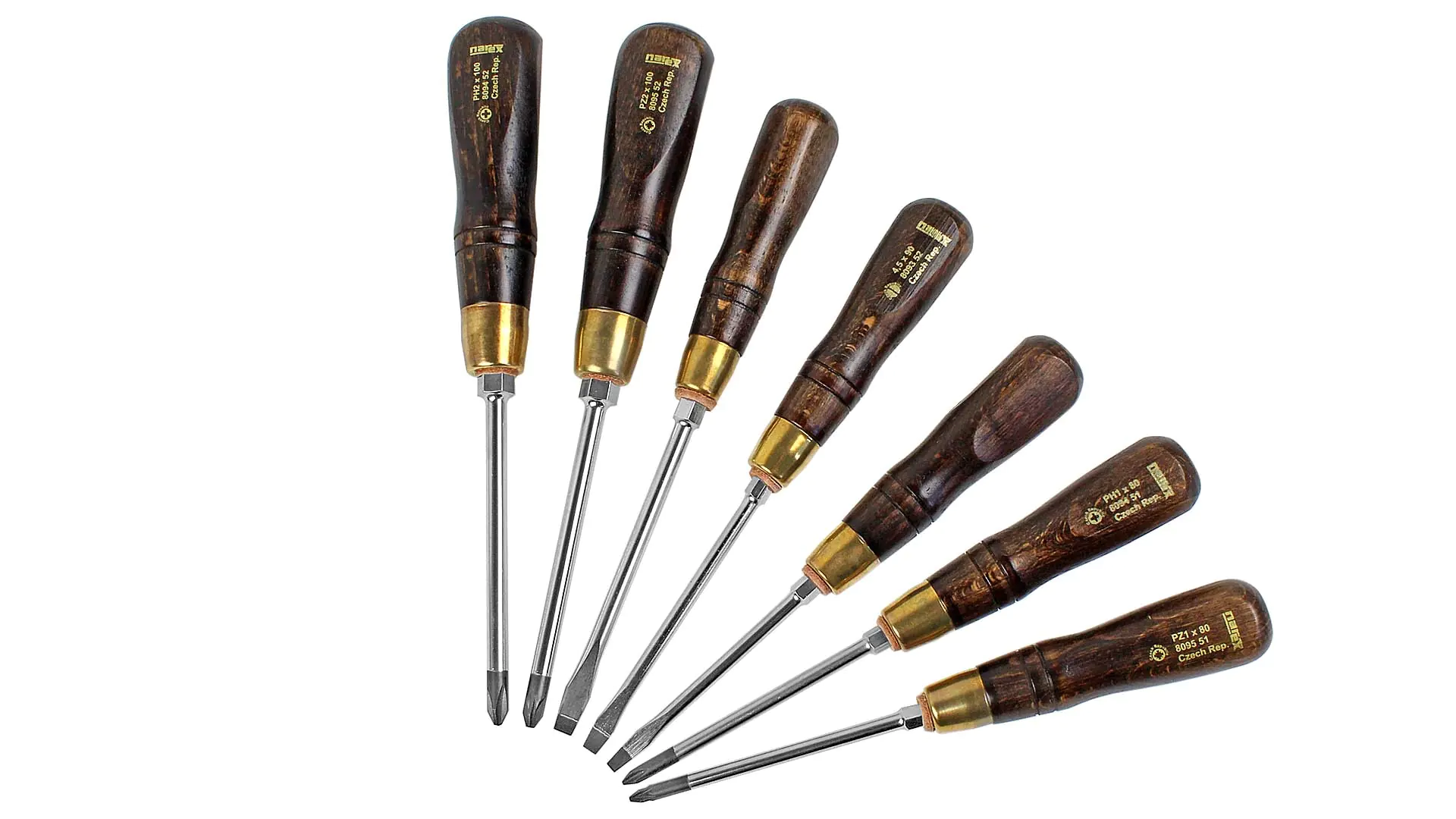 Ensemble de 7 Tournevis dans une Boîte en Bois Série Wood Line Plus NAREX