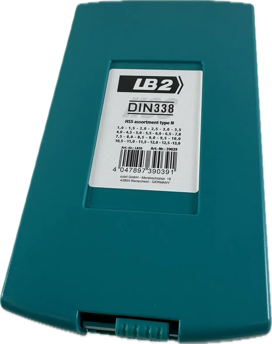 Jeu de Forets Hélicoïdaux 1.0 - 13.0 mm Progressif de 0.5 mm LOEHER-LB2 840/01 Roulé dans une Boîte en Plastique