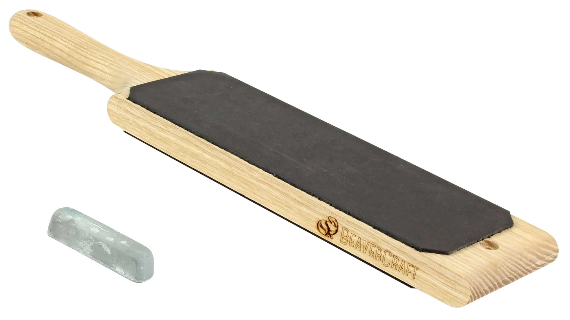 Strop de pagaie en cuir double face avec composé de polissage BEAVERCRAFT