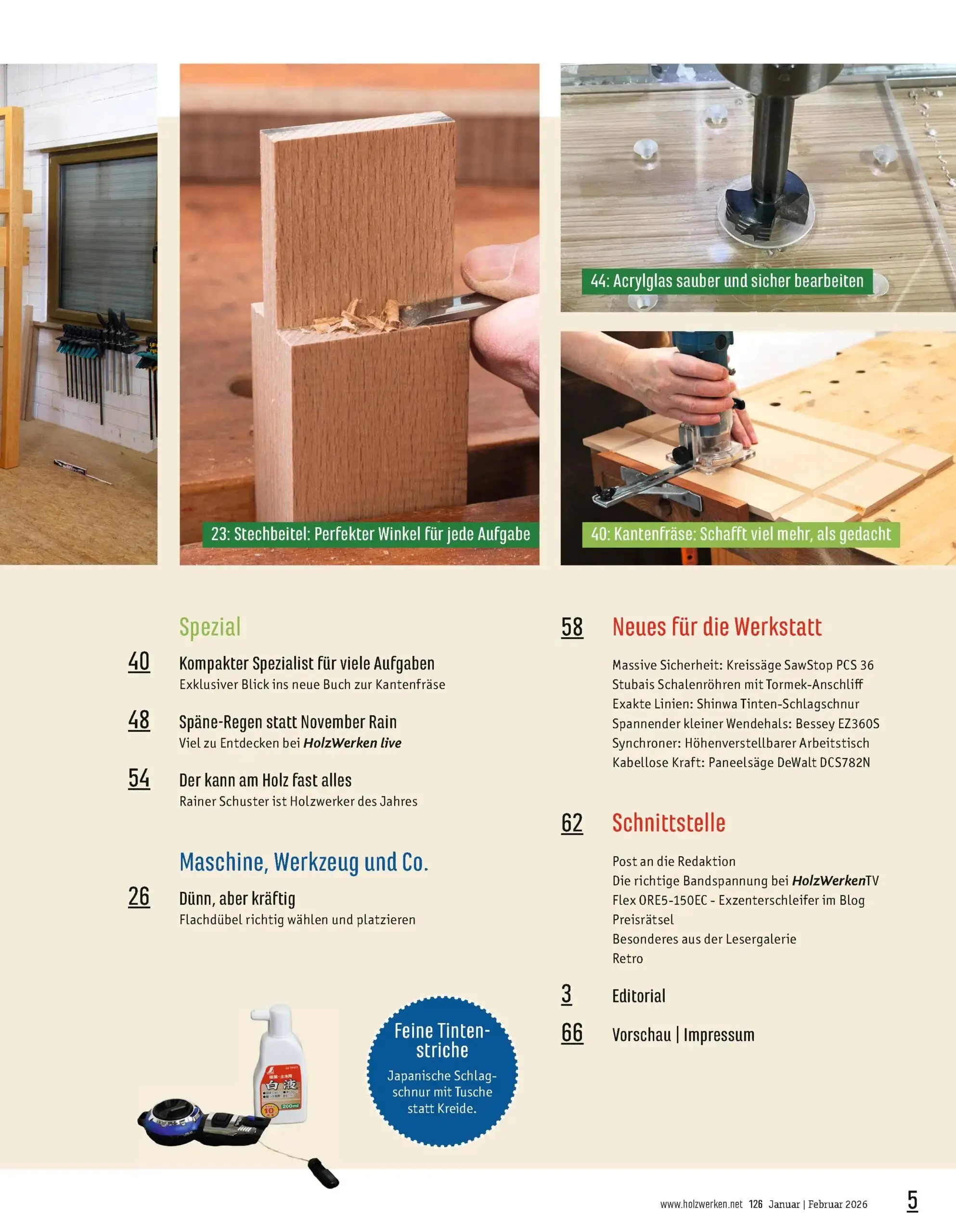 HolzWerken Numéro 126 Janvier/Février 2026