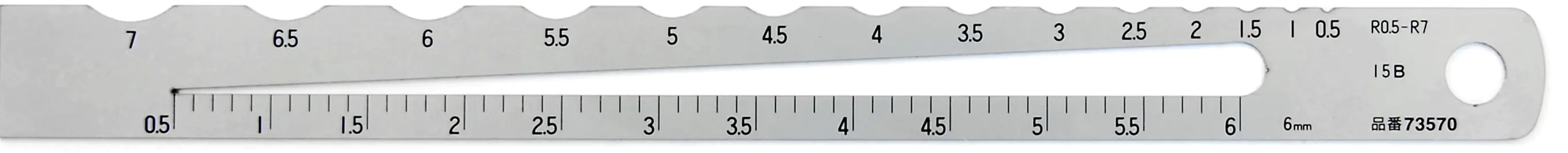 Jauge de vérification du diamètre et du rayon de SHINWA