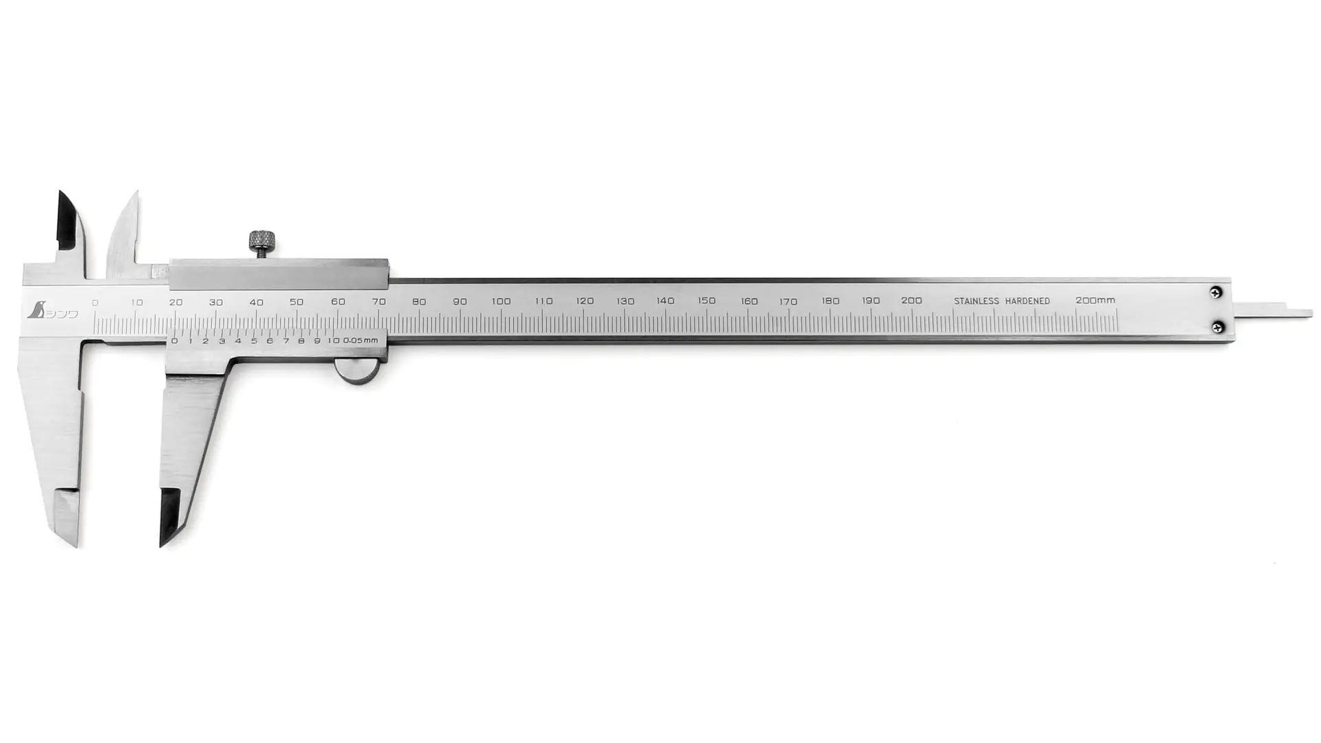 Pied à Coulisse Vernier Pocket 200 mm avec Vis de Blocage SHINWA