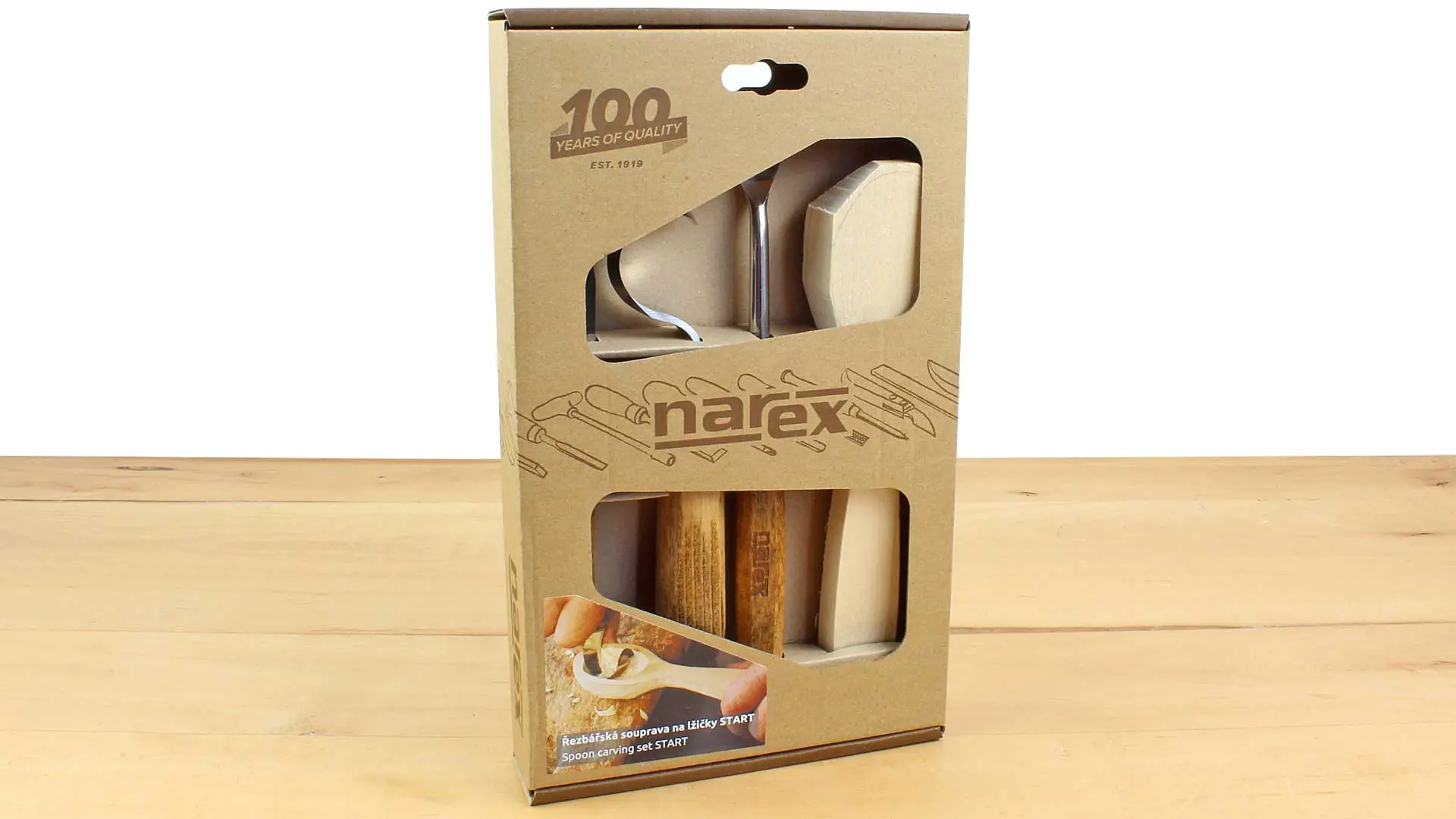 Ensemble de 3 Gouges pour fabrication de Cuillères avec une Cuillère en Bois Vierge 165 x 80 x34 mm NAREX Ensemble de 3 Gouges pour fabrication de Cuillères avec une Cuillère en Bois Vierge 165 x 80 x34 mm NAREX