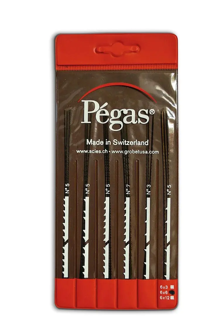 Lame de Scie à Chantourner Standards 6 x 6 Pièces PEGAS